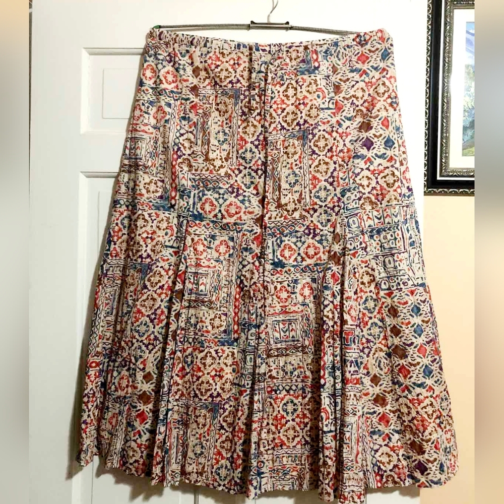 Lauren Jeans Co Multi-Color Maxi Skirt Size L
